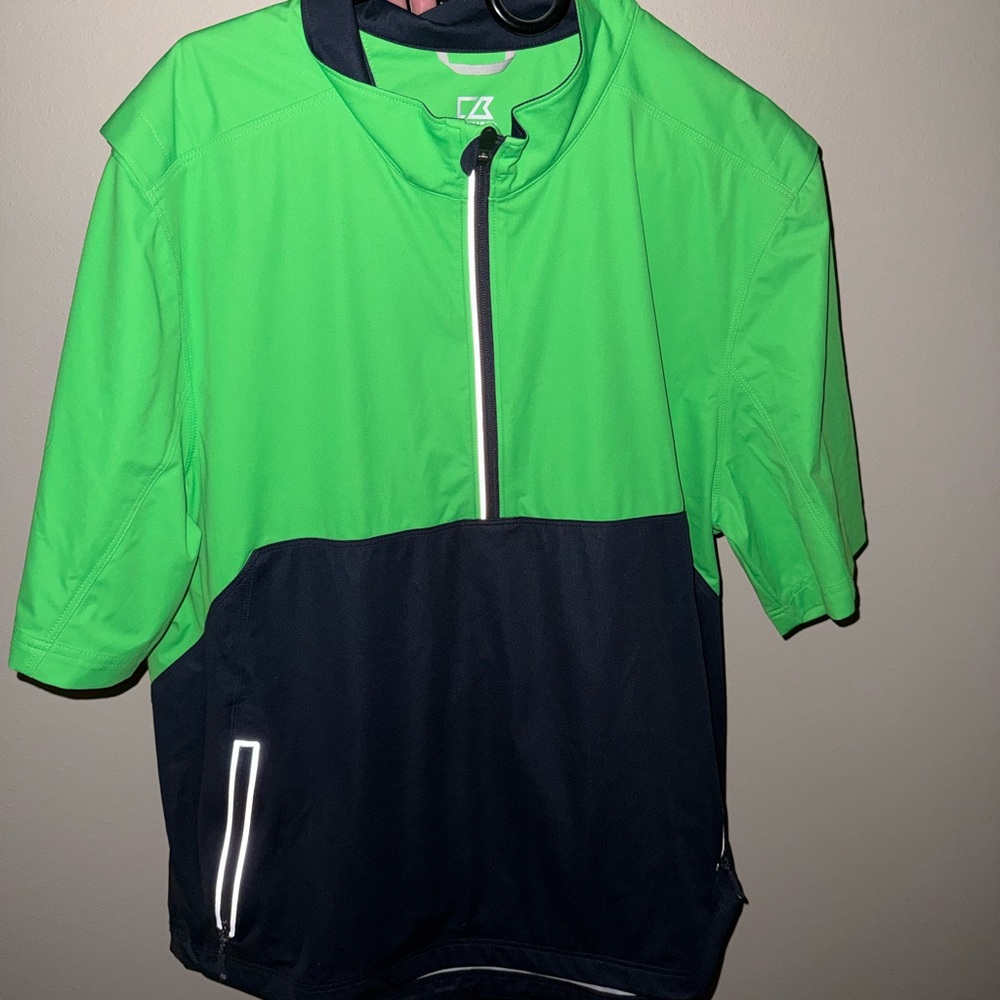 Cutter & Buck Green and Black Windbreaker